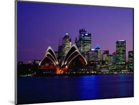 Opera House and City Skyline at Dusk, Sydney, Australia-Richard I'Anson-Mounted Photographic Print