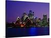 Opera House and City Skyline at Dusk, Sydney, Australia-Richard I'Anson-Stretched Canvas