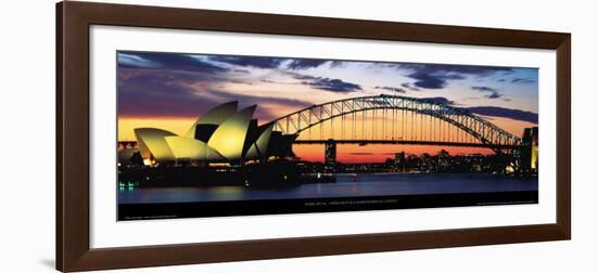 Opera House and Harbor Bridge, Sydney-Marc Segal-Framed Art Print