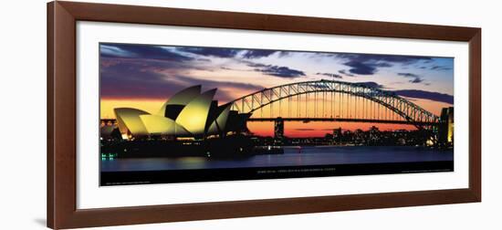 Opera House and Harbor Bridge, Sydney-Marc Segal-Framed Art Print