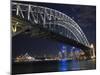 Opera House and Harbour Bridge at Night, Sydney, New South Wales, Australia, Pacific-Sergio Pitamitz-Mounted Photographic Print