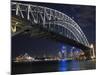 Opera House and Harbour Bridge at Night, Sydney, New South Wales, Australia, Pacific-Sergio Pitamitz-Mounted Photographic Print