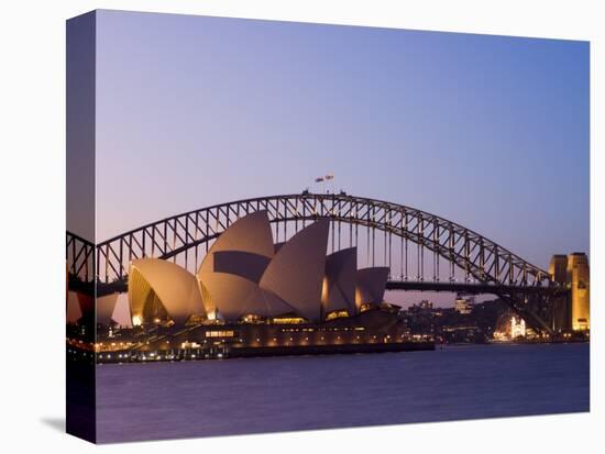 Opera House and Harbour Bridge, Sydney, New South Wales, Australia, Pacific-Sergio Pitamitz-Stretched Canvas