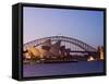 Opera House and Harbour Bridge, Sydney, New South Wales, Australia, Pacific-Sergio Pitamitz-Framed Stretched Canvas