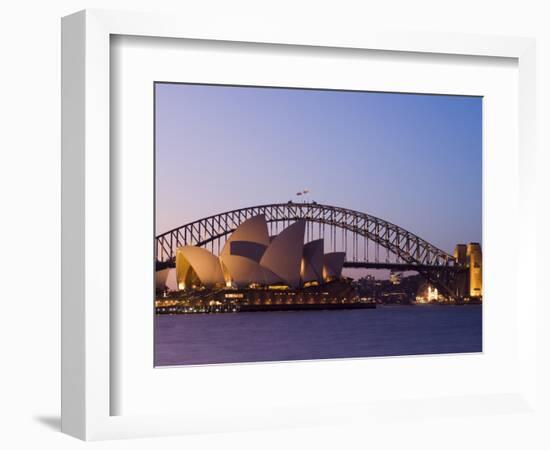 Opera House and Harbour Bridge, Sydney, New South Wales, Australia, Pacific-Sergio Pitamitz-Framed Photographic Print