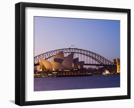 Opera House and Harbour Bridge, Sydney, New South Wales, Australia, Pacific-Sergio Pitamitz-Framed Photographic Print