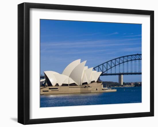 Opera House and Harbour Bridge, Sydney, New South Wales, Australia-Sergio Pitamitz-Framed Photographic Print