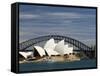 Opera House and Harbour Bridge, Sydney, New South Wales, Australia-Sergio Pitamitz-Framed Stretched Canvas