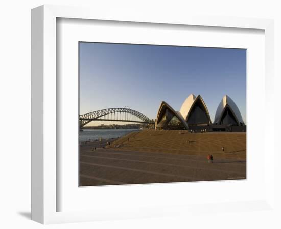 Opera House and Harbour Bridge, Sydney, New South Wales, Australia-Sergio Pitamitz-Framed Photographic Print