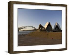 Opera House and Harbour Bridge, Sydney, New South Wales, Australia-Sergio Pitamitz-Framed Photographic Print