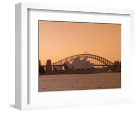 Opera House and Harbour Bridge, Sydney, New South Wales, Australia-Sergio Pitamitz-Framed Photographic Print