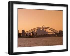 Opera House and Harbour Bridge, Sydney, New South Wales, Australia-Sergio Pitamitz-Framed Photographic Print