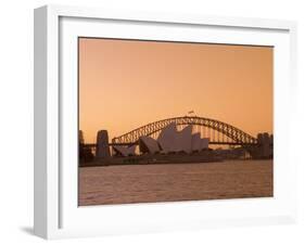 Opera House and Harbour Bridge, Sydney, New South Wales, Australia-Sergio Pitamitz-Framed Photographic Print