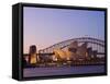 Opera House and Harbour Bridge, Sydney, New South Wales, Australia-Sergio Pitamitz-Framed Stretched Canvas