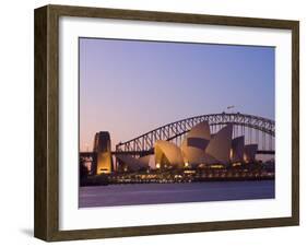 Opera House and Harbour Bridge, Sydney, New South Wales, Australia-Sergio Pitamitz-Framed Photographic Print