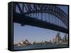 Opera House and Harbour Bridge, Sydney, New South Wales, Australia-Sergio Pitamitz-Framed Stretched Canvas