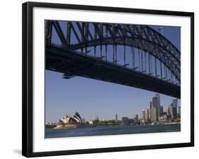 Opera House and Harbour Bridge, Sydney, New South Wales, Australia-Sergio Pitamitz-Framed Photographic Print