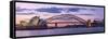 Opera House and Harbour Bridge, Sydney, New South Wales, Australia-Michele Falzone-Framed Stretched Canvas