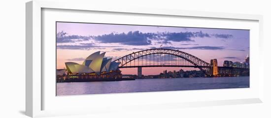 Opera House and Harbour Bridge, Sydney, New South Wales, Australia-Michele Falzone-Framed Photographic Print