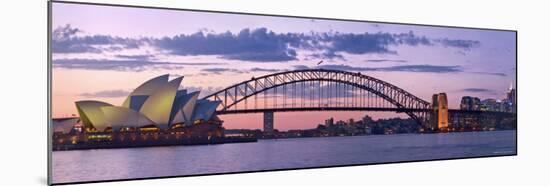 Opera House and Harbour Bridge, Sydney, New South Wales, Australia-Michele Falzone-Mounted Photographic Print