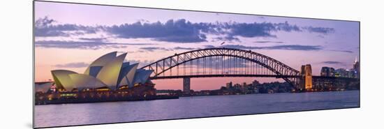 Opera House and Harbour Bridge, Sydney, New South Wales, Australia-Michele Falzone-Mounted Photographic Print