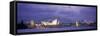 Opera House and Harbour Bridge, Sydney, New South Wales, Australia-Peter Adams-Framed Stretched Canvas