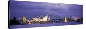 Opera House and Harbour Bridge, Sydney, New South Wales, Australia-Peter Adams-Stretched Canvas