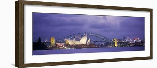 Opera House and Harbour Bridge, Sydney, New South Wales, Australia-Peter Adams-Framed Photographic Print