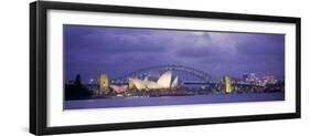 Opera House and Harbour Bridge, Sydney, New South Wales, Australia-Peter Adams-Framed Photographic Print