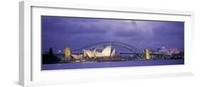 Opera House and Harbour Bridge, Sydney, New South Wales, Australia-Peter Adams-Framed Photographic Print