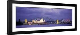 Opera House and Harbour Bridge, Sydney, New South Wales, Australia-Peter Adams-Framed Photographic Print