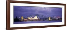 Opera House and Harbour Bridge, Sydney, New South Wales, Australia-Peter Adams-Framed Photographic Print