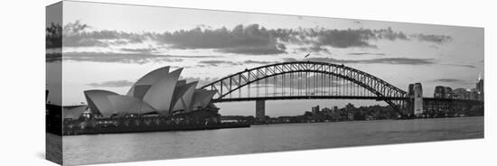 Opera House and Harbour Bridge, Sydney, New South Wales, Australia-Michele Falzone-Stretched Canvas