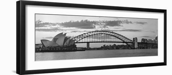 Opera House and Harbour Bridge, Sydney, New South Wales, Australia-Michele Falzone-Framed Premium Photographic Print