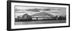 Opera House and Harbour Bridge, Sydney, New South Wales, Australia-Michele Falzone-Framed Premium Photographic Print