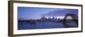 Opera House and Harbour Bridge, Sydney, Nsw, Australia-Peter Adams-Framed Photographic Print