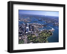 Opera House and Sydney Harbor Bridge, Australia-David Wall-Framed Photographic Print