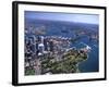 Opera House and Sydney Harbor Bridge, Australia-David Wall-Framed Photographic Print