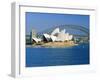 Opera House and Sydney Harbour Bridge, Sydney, New South Wales, Australia-Gavin Hellier-Framed Photographic Print