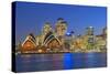 Opera House and Sydney Skyline, Sydney, New South Wales, Australia,-Marco Simoni-Stretched Canvas