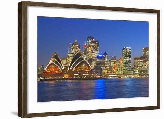 Opera House and Sydney Skyline, Sydney, New South Wales, Australia,-Marco Simoni-Framed Photographic Print