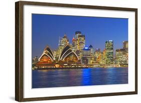 Opera House and Sydney Skyline, Sydney, New South Wales, Australia,-Marco Simoni-Framed Photographic Print