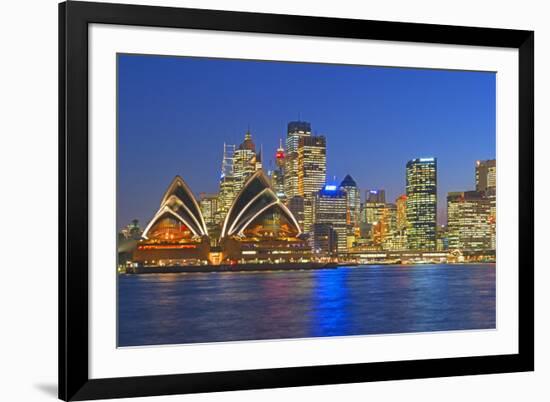 Opera House and Sydney Skyline, Sydney, New South Wales, Australia,-Marco Simoni-Framed Photographic Print