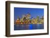 Opera House and Sydney Skyline, Sydney, New South Wales, Australia,-Marco Simoni-Framed Photographic Print