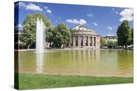 Opera House, Eckensee Lake, Schlosspark, Stuttgart, Baden-Wurttemberg, Germany-Markus Lange-Stretched Canvas