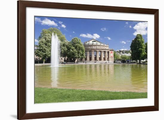 Opera House, Eckensee Lake, Schlosspark, Stuttgart, Baden-Wurttemberg, Germany-Markus Lange-Framed Photographic Print