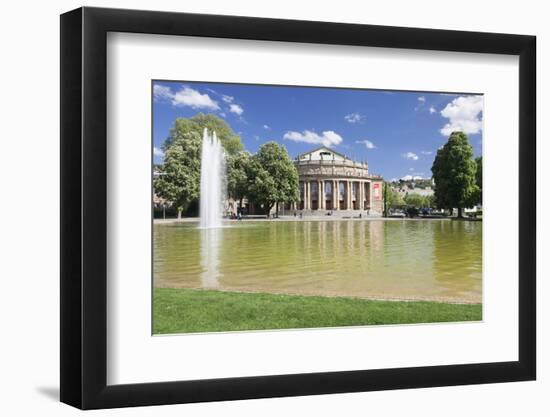 Opera House, Eckensee Lake, Schlosspark, Stuttgart, Baden-Wurttemberg, Germany-Markus Lange-Framed Photographic Print