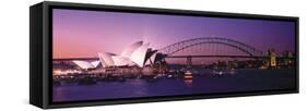Opera House Harbour Bridge Sydney Australia-null-Framed Stretched Canvas