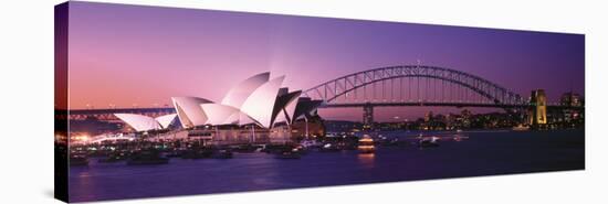 Opera House Harbour Bridge Sydney Australia-null-Stretched Canvas