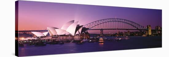 Opera House Harbour Bridge Sydney Australia-null-Stretched Canvas